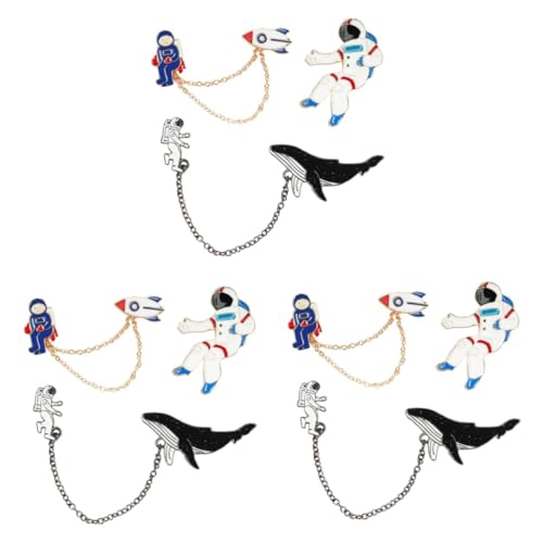 Healvian 9 Sätze Astronaut Brooches Kreative Cartoon Kleiderbroschen für Weihnachten Mehrzweck Modeaccessoires für Handtaschen Hüte Kleidung von Healvian