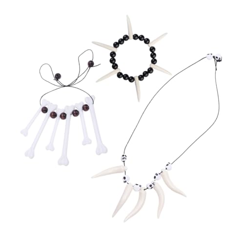 Healvian 9 Stck Teiliges Halloween Schmuckset Knochen Halskette Armband Kreative Kostüm Accessoires Party Dekoration Geschenkidee von Healvian