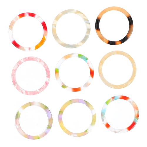 Healvian 9 Stück Vintage Acetate Ringe Teiliges Bunte Retro Fingerringe Damen Modisch Elegant Langlebig Passend für Geburtstag Hochzeit Fest Feier Zufällige Farbe Zufällige Farbe von Healvian
