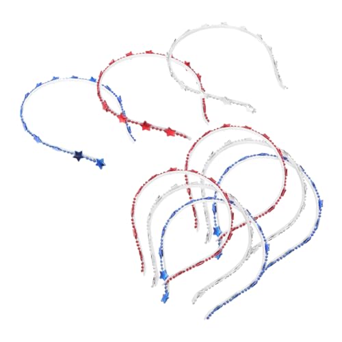 Healvian 9stücke Teiliges Patriotisches Haarband Mädchen Und Mädchen Weißes Und Blaues Ketten-headband Für Unabhängigkeitstag Und Memorial Day Feiern Haaraccessoires Für Partys von Healvian