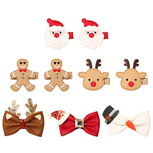 Healvian 9stücke Teiliges Weihnachts-haarclips Für Mädchen Cartoon-haarschmuck Mit Festlichen Motiven Haaraccessoires Für Mädchen Zu Weihnachten von Healvian