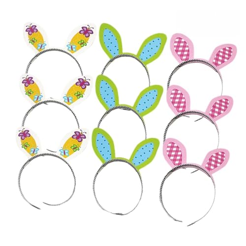 Healvian 9St Partyzubehör haarreif tierohren haarreif dekoration party Lustige Haarreifen party assecoires haircharm Haarschmuck Osterparty Kostüm Neon-Accessoires Kopfschmuck von Healvian