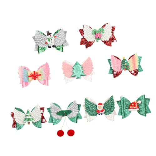 Healvian 9stücke Teiliges Weihnachts-haarspangen Und Verschiedenen Designs Für Mädchen Süße Weihnachtsaccessoires Für Partys Und Festliche Anlässe von Healvian
