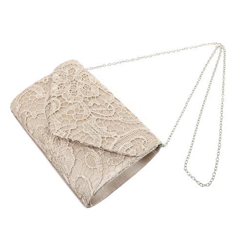 Healvian Abend-clutch Tasche Damen mit Spitzenmuster Edle Banquet Handtasche Modische Kleine Clutch Purse für Party Prom Hochzeit in Apricot von Healvian