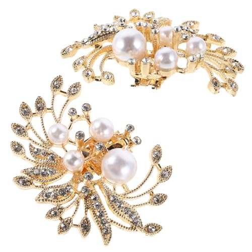 Healvian Abnehmbare Perlen Schuhclips mit Strass für High Heels Schuhschnallen zur Hochzeit Dekorative Brautschuh Broschen als Schuhschmuck Verzierung von Healvian