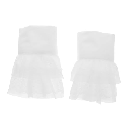 Healvian Abnehmbare Rüschenmanschetten Ärmel Fake Sleeve Manschetten Weichem Stoff für Damen Vielseitig Kombinierbar mit Jacken und Pullovern Eleganter Look für Hochzeit und Alltag von Healvian