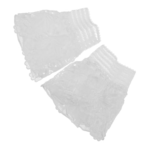 Healvian Abnehmbare Spitzen Rüschenmanschetten Damen Fake Ärmel für Vielseitige Kleidungsdekoration Weiche Flexible Ärmelaufsätze zum mit Pullovern und Jacken von Healvian