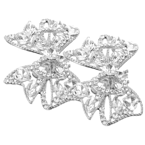 Healvian Abnehmbare Strass Schleifen Schuhclips Dekorative Schuhschnallen aus Legierung für Hochzeit Damen Pumps High Heels Vielseitige Schuhdekoration Leicht und Einfach zu Befestigen von Healvian