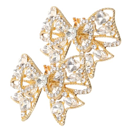 Healvian Abnehmbare Strass Schuhclips Schleifen Schuhschnallen für Damen Hochzeit Party Dekoration Hochzeits Schuhschmuck High Heels Zubehör von Healvian