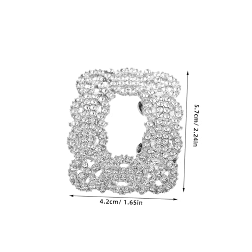 Healvian Abnehmbare Strass Schuhclips für High Heels Funkelnde Brautschuh Buckles mit Metallrahmen Dekorative Hochzeitsschmuck Clips für Damen Weiße Schuhdekoration von Healvian