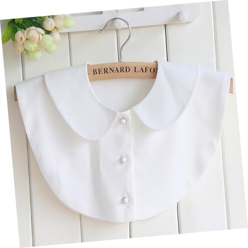 Healvian Abnehmbarer Damen Fake kragen Halbbluse Einsatz Weiß Baumwolle Passender Rundhals für Blusen Pullover Vielseitig Kombinierbar und Komfortabel zu Tragen von Healvian