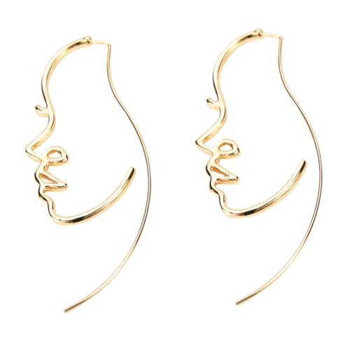 Healvian Abstrakte Gesichtsohrringe Damen Ohrstecker Modisch Langlebig Komfortabel Vielseitig für Alltag Party Hochzeit von Healvian