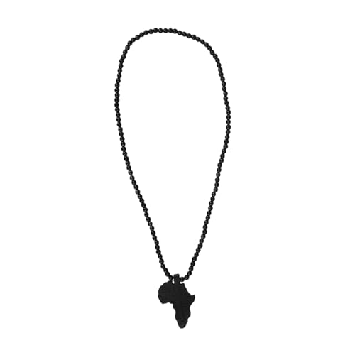Healvian Afrikanische Holzperlen Halskette mit Anhänger Schwarz Einzigartiges Design für und Besondere Anlässe von Healvian