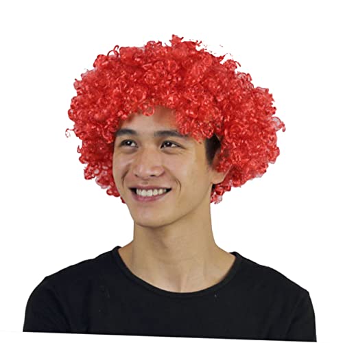 Healvian Perücke Rot Für Damen Kostümperücke Frisur Cosplay Echthaarperücke Für Halloween Weihnachten Maskerade Perückenhaar Perücken Für Partys Karneval von Healvian