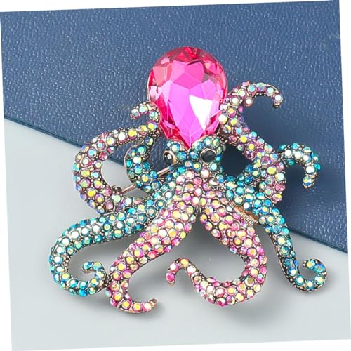 Healvian Oktopus-brosche Strass Damen-anstecknadel Für Modeschmuck Brustnadel Für Kleidung Taschen Und Hüte von Healvian