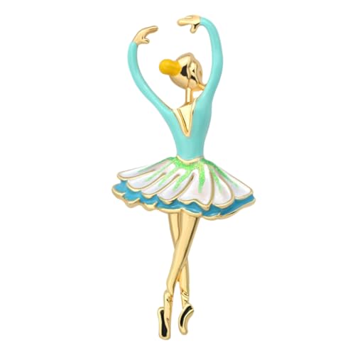Healvian Alloy Brosche Balletttänzerin Strass Modische Kleidung Corsage Leichtes Accessoire für Frauen und Mädchen Elegantes Geschenk für Alltag und Festlichkeiten Sky blau von Healvian
