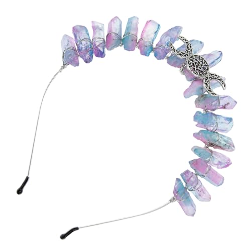 Healvian Alloy Kristallkrone Stirnband Handgefertigte Tiara Leichtes Allergisches Zubehör für Frauen Cosplay Hochzeit Geburtstag Feier von Healvian