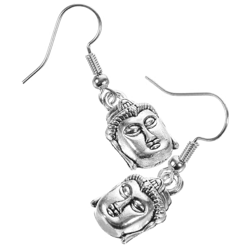 Healvian Antike Buddha Ohrringe Damen Hängeohrringe Leichtes Design Spiritueller Schmuck Modisch für Alltag und Besondere Anlässe von Healvian