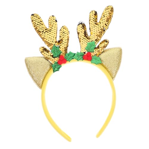 Healvian Antler Headband Mit Elchohren Weihnachts Und -stirnband Zufälligen Farben Für Festliche Anlässe Und Cosplay Perfektes Accessoire Für Erwachsene von Healvian