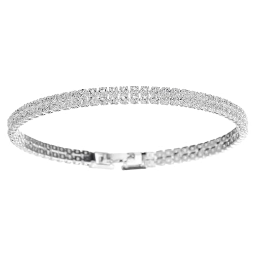 Healvian Zweireihiges Junge Mädchen Armband Mit Glänzenden Gefälschten Zirkonen Junge Mädchen Handgelenk Dekor Schlichtes Und Einzigartiges Schmuck Armband Gefälschte Zirkon Handgelenk Schm von Healvian
