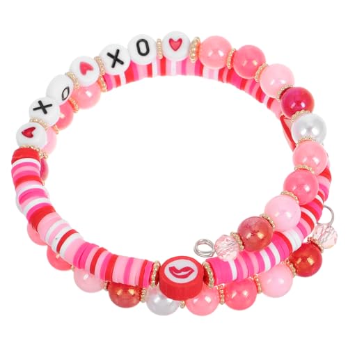 Healvian Armband aus weichen Reisperlen aus Ton Armband aus Tonperlen Valentinstag Schmuck valentinstag zubehör Schmuck aus Valentinsarmbänder Polymer-Ton Rosa Healvian Armband aus weichen Reisperlen aus Ton Armband aus Tonperlen Valentinstag Schmuck valentinstag zubehör Schmuck aus Valentinsarmbänder Polymer-Ton Rosa von Healvian