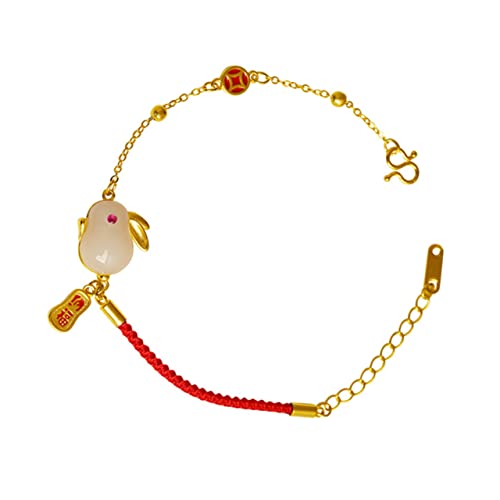Healvian Armband mit Kaninchen Charm Chinesisches Neujahr Armband für Jahr Verstellbares Geflochtenes Glücksbringer für Damen Herren Perfektes für Geburtstage Feiertage Healvian Armband mit Kaninchen Charm Chinesisches Neujahr Armband für Jahr Verstellbares Geflochtenes Glücksbringer für Damen Herren Perfektes für Geburtstage Feiertage von Healvian