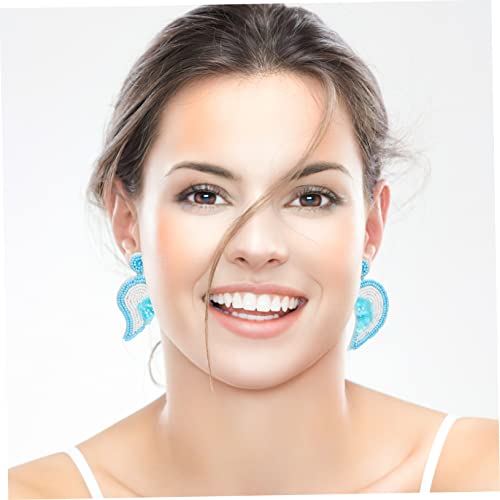 Healvian Asymmetrische Handgefertigte Drop Ohrringe mit Perlen Herzförmig Blau Leichte Boho Ohrringe für Strand Geburtstag Hochzeit und Festivals Healvian Asymmetrische Handgefertigte Drop Ohrringe mit Perlen Herzförmig Blau Leichte Boho Ohrringe für Strand Geburtstag Hochzeit und Festivals von Healvian