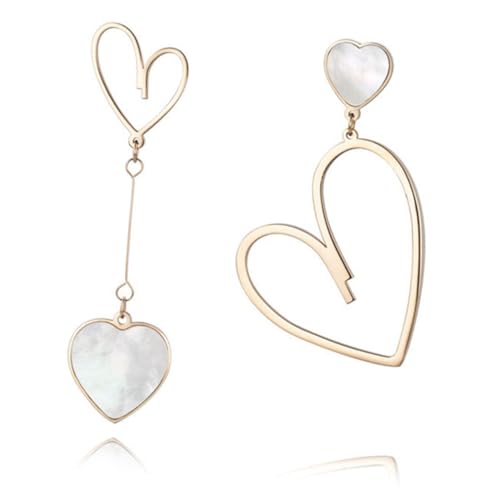 Healvian Asymmetrische Love Heart Ohrstecker Damen Titanium Ohrschmuck Leicht Elegant Für Alltag Festival Valentinstag Healvian Asymmetrische Love Heart Ohrstecker Damen Titanium Ohrschmuck Leicht Elegant Für Alltag Festival Valentinstag von Healvian