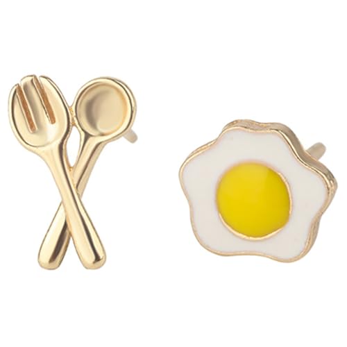 Healvian Asymmetrische Ohrstecker Damen Food Earrings Kreative Poached Egg Form Nickelfrei Leicht Alltags Schmuck Healvian Asymmetrische Ohrstecker Damen Food Earrings Kreative Poached Egg Form Nickelfrei Leicht Alltags Schmuck von Healvian
