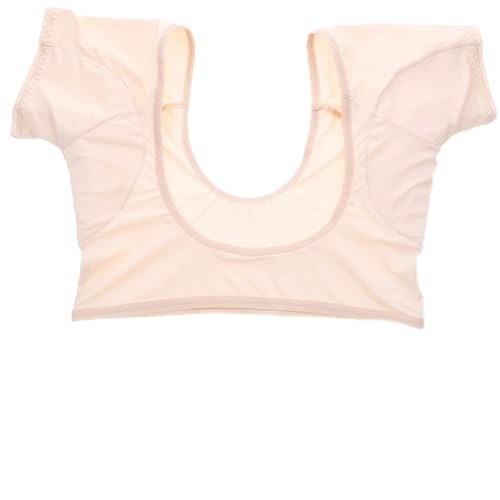 Healvian Atmungsaktive Damen Achsel Schweißweste mit Schnelltrocknenden Waschbaren Pads Elastische Hautfarbene Schweißschutz Unterwäsche für Sport und Alltag Kurzärmliges Bequemes Design von Healvian