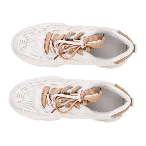 Healvian Atmungsaktive Damen Sneaker mit Mesh Obermaterial rutschfeste Sportschuhe mit Stoßdämpfender Sohle Flexible Laufschuhe für Outdoor Fitness und Freizeit Modisch und Angenehm von Healvian