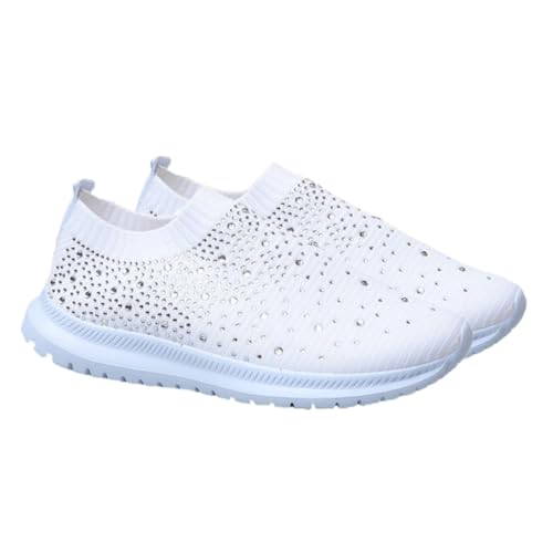 Healvian Atmungsaktive Damen Sportschuhe mit Strasssteinen rutschfeste Netzgewebe Sneaker Bequeme Verschleißfeste Freizeitschuhe für Frühling und Sommer Stabile Fersenkonstruktion Healvian Atmungsaktive Damen Sportschuhe mit Strasssteinen rutschfeste Netzgewebe Sneaker Bequeme Verschleißfeste Freizeitschuhe für Frühling und Sommer Stabile Fersenkonstruktion von Healvian