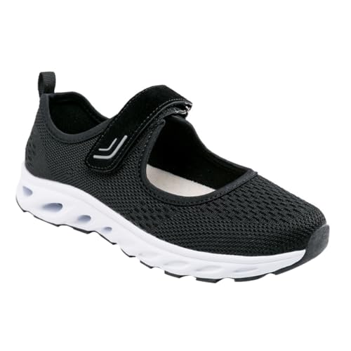Healvian Atmungsaktive Slip Damen Sneaker mit Flexiblem Md Sohlenprofil Gepolsterter Laufsohle und Stabilem Fersendesign Leichte Netzoberfläche für Trockenen Kühlen Alltag von Healvian