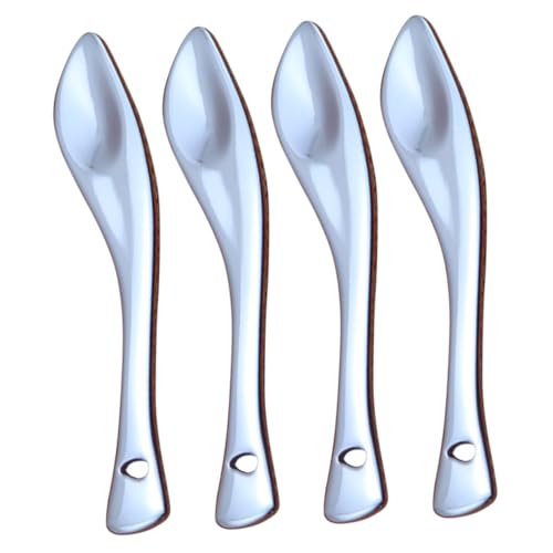 Healvian 4stücke Metall Kosmetik Löffel Für Gesicht Creme Werkzeuge Portionierer Creme Löffel Für Augencreme Auftragen Schönheitscreme-tools Make-up-löffel Kosmetikbedarf Hautpflegeprodukte von Healvian
