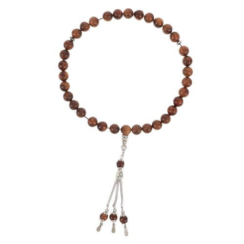 Healvian Authentisches Arabisches Gebetsarmband Große Natürliche Holzperlen Ergonomisch für Meditation und Ramadan Unisex Tasbih Armband mit Traditionellem Design von Healvian