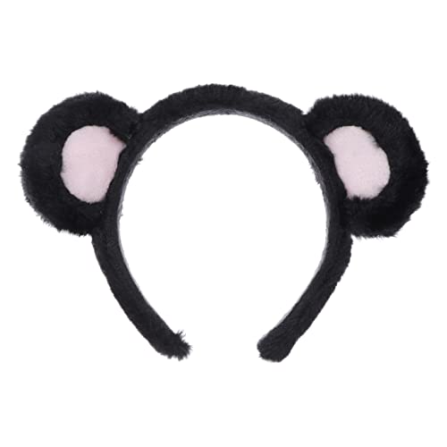 Healvian Stirnband Niedlich Modisches Haar Accessoire Schwarz Pelzigen Bär Auffällige Decor von Healvian
