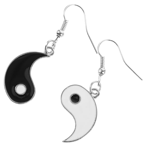 Healvian Tai-chi-ohrhänger Für Frauen Unregelmäßige Schwarze Weißen Ohrringe Ohrschmuck Aus Trendige Ohrhänger Für Teenager-mädchen von Healvian