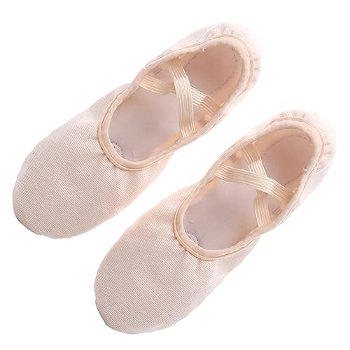 Healvian Ballettschuhe Schnürsenkel mit Elastischem Leichte Yogaschuhe mit Rutschfester Sohle Weiche Tanzschläppchen für Erwachsene für Ballett und Folkloretanz von Healvian