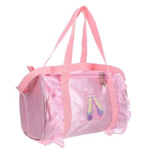 Healvian Balletttasche Rosa Mittlere Geräumige Tanz und Schminktasche Praktische Aufbewahrungstasche für Ballettzubehör Handliche Tanz Organizer Tasche für Mädchen von Healvian