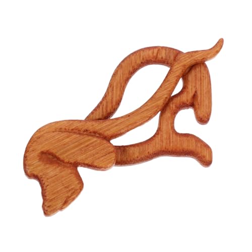 Healvian Bambus Hund Brosche Holz Anstecker Dog Design Handgefertigt Langlebig Modisches Accessoire Für Damen Mädchen Pullover Schals Kleider Geschenkidee Für von Healvian