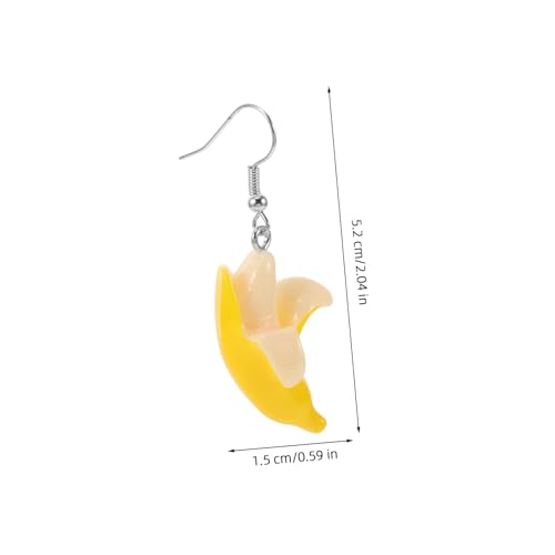 Healvian Bananen Ohrringe Damen Tropfen Ohrhänger Frucht Schmuck Leicht Elegant Für Alltag Party Mädchen von Healvian
