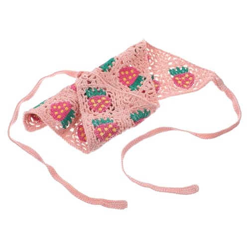 Healvian Häkeldreieck Kopftuch Für Damen Haarschal Aus Polyester Leicht Und Atmungsaktiv Erdbeerverzierung Für Alltag Und Bühnenauftritte von Healvian