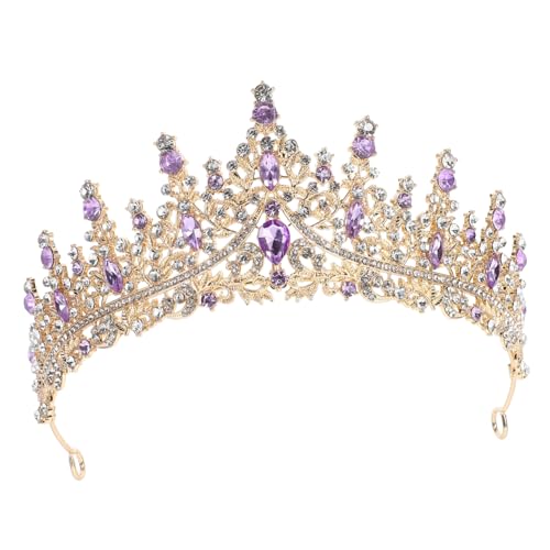 Healvian Barocke Kristallkrone Damen Hochzeit Tiara mit Cliplöchern für Sicheren Eleganter Haarschmuck für Braut Geburtstag Abschlussball Festliche Anlässe Gold Design Healvian Barocke Kristallkrone Damen Hochzeit Tiara mit Cliplöchern für Sicheren Eleganter Haarschmuck für Braut Geburtstag Abschlussball Festliche Anlässe Gold Design von Healvian