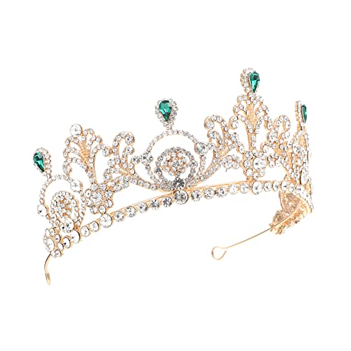 Healvian Barocke Legierung Tiara Hochzeit Haarschmuck Damen Königliches Accessoire für Hochzeiten Partys Festlichkeiten Vielseitig und Fein Verarbeitet Elegantes Design von Healvian