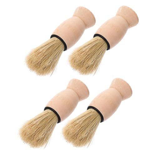 Healvian 4stücke Rasierpinsel Für Männer Mit Sanften Borsten Für Bartpflege Und Haarentfernung Holzgriff Für Komfortablen Gebrauch Zu Hause Und Unterwegs Langlebiges Rasierzubehör von Healvian