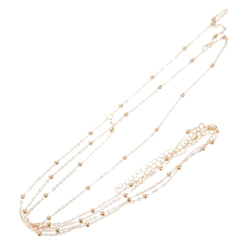 Healvian Bauchkette Damen Goldfarbene Körperkette aus Langlebiger Legierung Leicht und Einfach zu Tragen Stilvolle Taillenkette für Partys Festivals Cosplay und Sommerkleider von Healvian