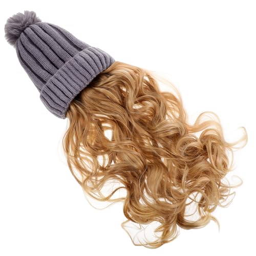 Healvian Beanie Für Damen Lockige Perücke Hut Realistisches Haar Perücke Accessoire Modische Kopfbedeckung Healvian Beanie Für Damen Lockige Perücke Hut Realistisches Haar Perücke Accessoire Modische Kopfbedeckung von Healvian
