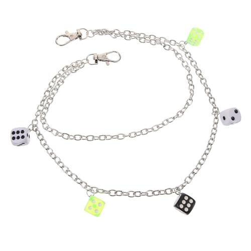Healvian Belt Chain Mit Transparentem Dice Pendant Hosenkette Für Herren Und Damen Als Geldbörse Oder Gürtel Zubehör Versatile Jeans Kette Für Punk Und Hip Hop Stil Healvian Belt Chain Mit Transparentem Dice Pendant Hosenkette Für Herren Und Damen Als Geldbörse Oder Gürtel Zubehör Versatile Jeans Kette Für Punk Und Hip Hop Stil von Healvian