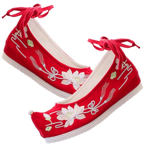 Healvian Bestickte Ethno Stoffschuhe Damen Wedges Frühling Sommer Retro Keilabsatz Hanfu Cosplay Komfortabel Atmungsaktiv Leicht Vintage Design Healvian Bestickte Ethno Stoffschuhe Damen Wedges Frühling Sommer Retro Keilabsatz Hanfu Cosplay Komfortabel Atmungsaktiv Leicht Vintage Design von Healvian