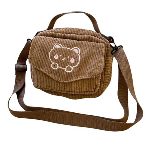 Healvian Bestickte Single Schultertasche Damen Flauschige Umhängetasche Niedlich Casual Messenger Bag Modisch Einzelschultertasche als für Frauen Alltag und Freizeit von Healvian
